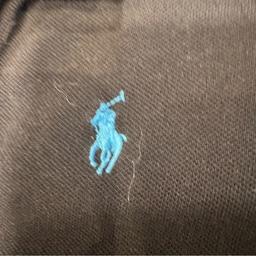GIRLS POLO RALPH LAUREN DRESS Sz 7 BLACK COTTON BLUE HORSE BUTTON FRONT